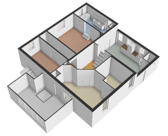 Floorplan - Waaldijk 55, 4171 CB Herwijnen